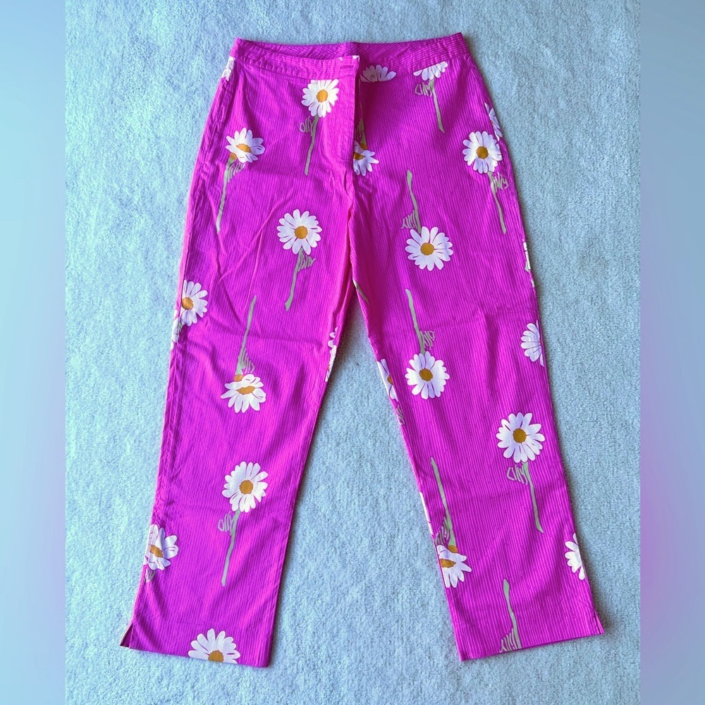 Lily Pulitzer NWOT very pretty daisy pants/capri size 6 cotton